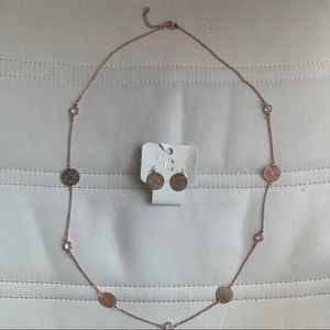 Gold Tone Necklace and earring set Charming Charli